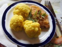 Wiener Schnitzel vom Schwein mit Curry-Blumenkohl - Rezept - Bild Nr. 263