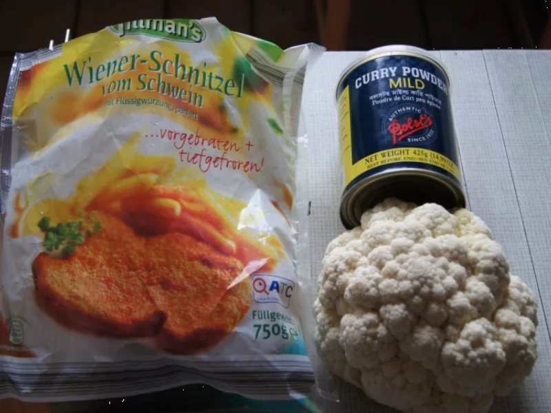 Wiener Schnitzel vom Schwein mit Curry-Blumenkohl - Rezept - Bild Nr. 264