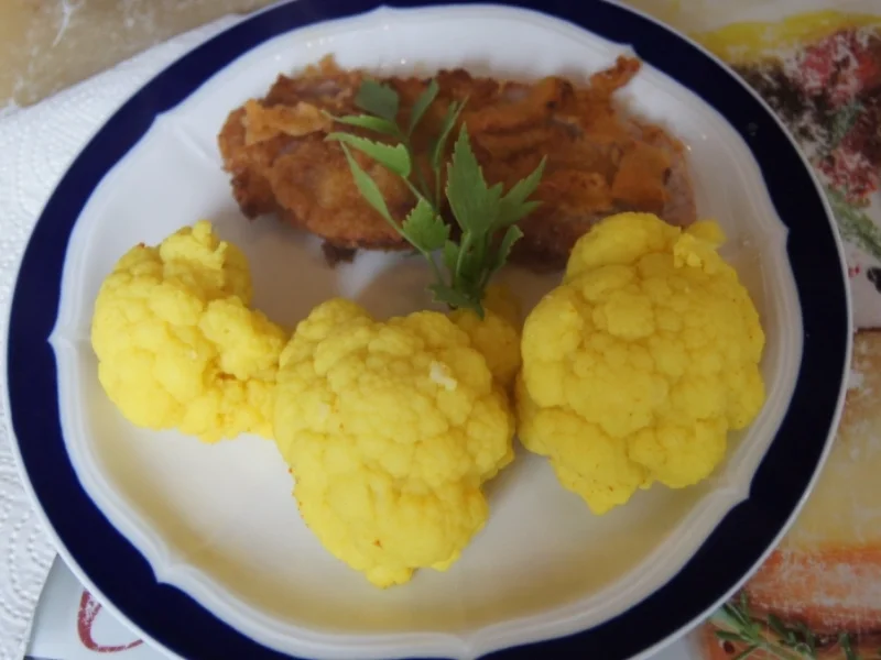 Wiener Schnitzel vom Schwein mit Curry-Blumenkohl - Rezept - Bild Nr. 271