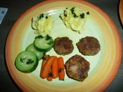 So kocht meine Nachbarschaft, Bulgurbällchen an Kartoffelstampf + Gemüse. - Rezept - Bild Nr. 265