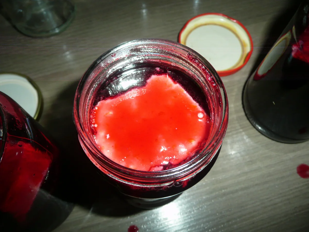 Brombeer - Konfitüre mit weißer Kuvertüre. - Rezept - Bild Nr. 565