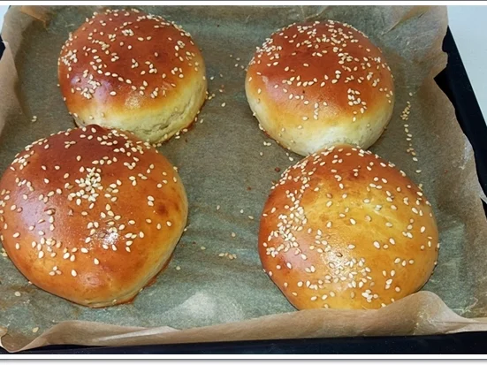 Hamburger Buns mit Sesam selber backen - Rezept - Bild Nr. 311
