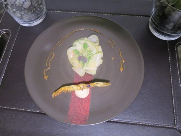 Rezept: Gänseleber-Eis / Apfel-Carpaccio / Espresso-Kondensmilch Gänseleber-Eis / Apfel-Carpaccio / Espresso-Kondensmilch - Rezept