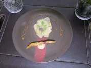 Gänseleber-Eis / Apfel-Carpaccio / Espresso-Kondensmilch - Rezept