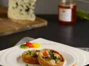 Quiche mit Roquefort und confiertem Gemüse mit Ras el Hanout und Heidekrauthonig   - Rezept - Bild Nr. 298