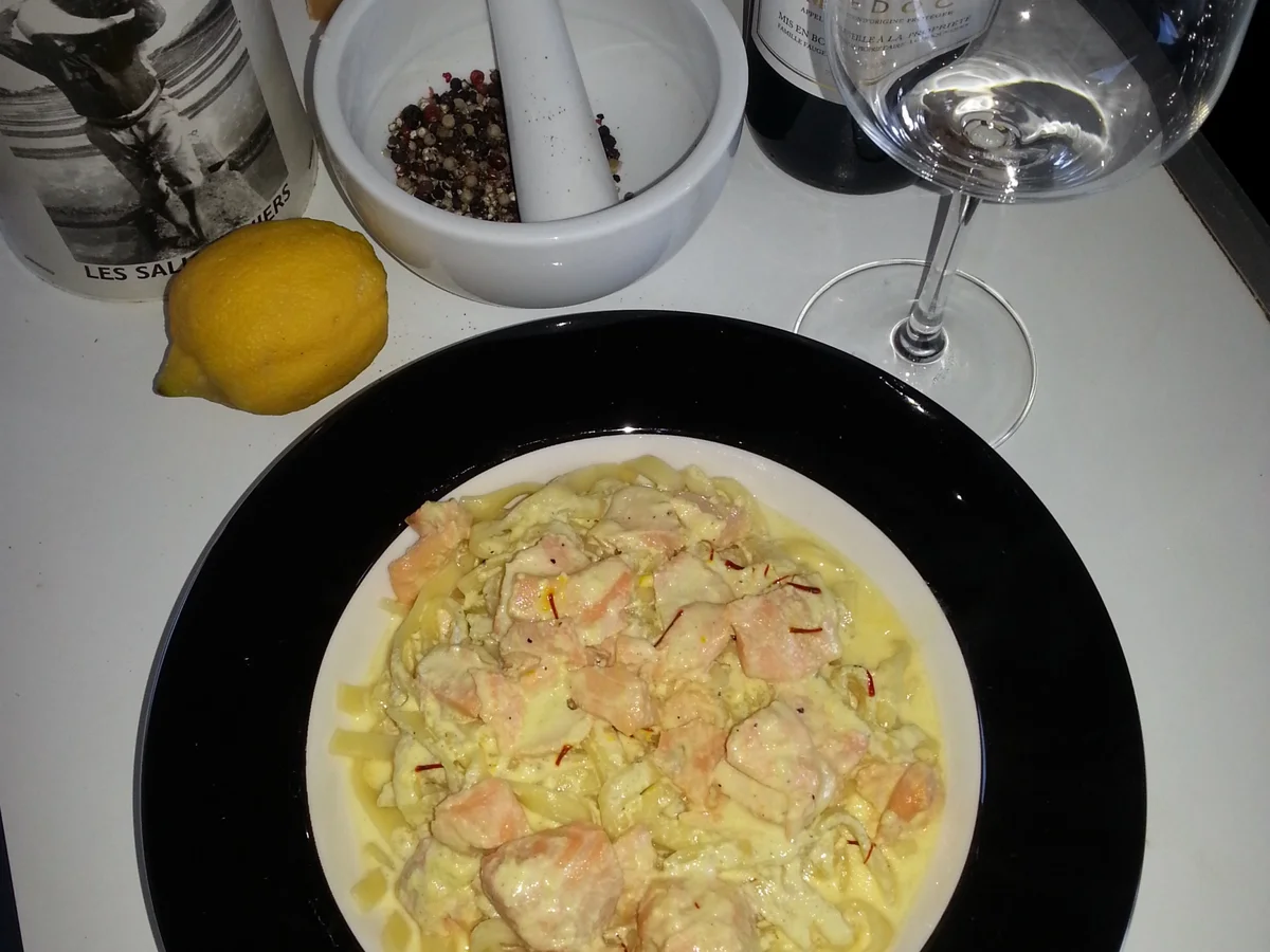 Fettuccine mit Lachs a la Ari - Rezept