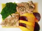 Felchenfilet an Noilly Prat-Sauce mit Spinat, Rote Bete und Früchten (Herbstvariante) - Rezept - Bild Nr. 328