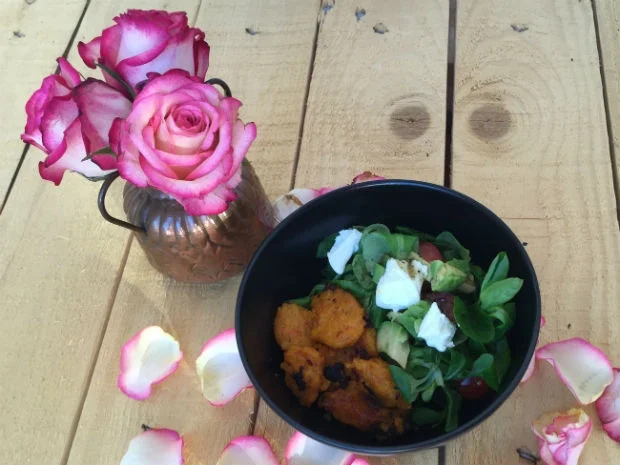 Rezept: Kürbisgnocchi in Salbeibutter auf Feldsalat Kürbisgnocchi in Salbeibutter auf Feldsalat - Rezept