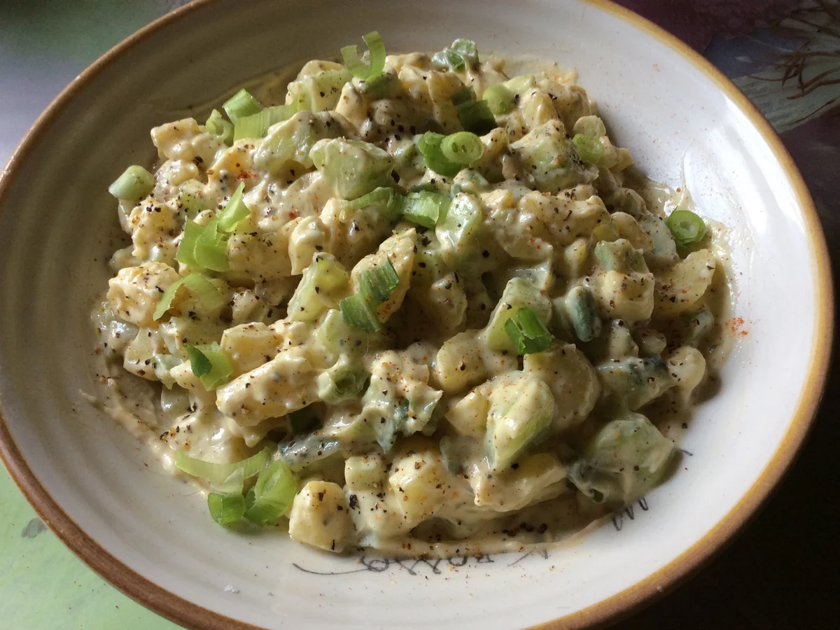 Rezept: Gurken-Kartoffel-Salat mit Mascarpone und Leindotteröl Bild Nr. 364 Gurken-Kartoffel-Salat mit Mascarpone und Leindotteröl - Rezept - Bild Nr. 364