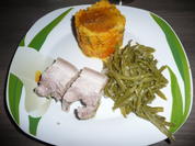 Kartoffel - Kürbisstampf zu Schweinebauch und sauren Bohnen. - Rezept - Bild Nr. 360