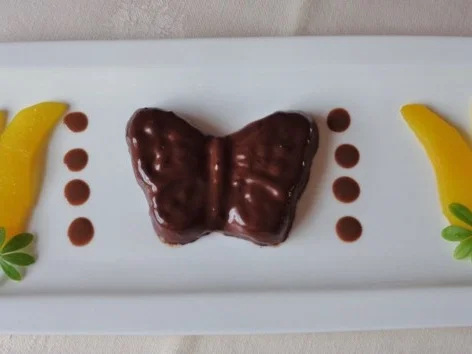 Schokoladen - Panna Cotta auf Kaffee - Schoko - Sahne - Soßenspiegel ... - Rezept - Bild Nr. 362