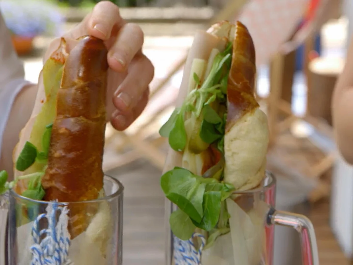 Wiesn-Snacks: Leberkäs-Stange und Wiesn-Burger - Rezept - Bild Nr. 2