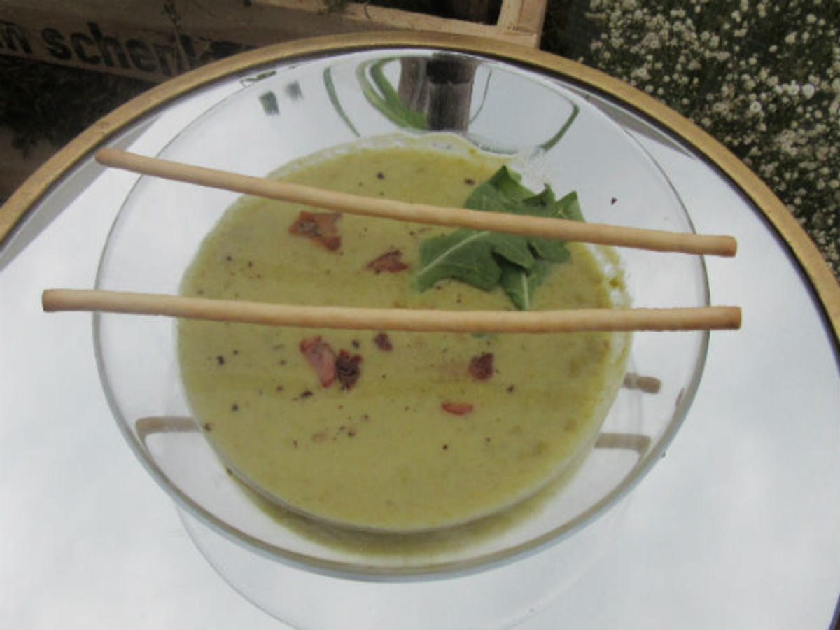 Bilder für Erbsensuppe mit Fleischbrühe und Erbsen tiefgefroren Rezept