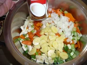 3 Glas Kürbis - Karottensüppchen mit Kokosmilch. - Rezept - Bild Nr. 474