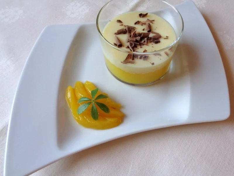 Pudding aus dem Safranbirnensud ... und weiße Schokoladen - Sahne - Sauce ... - Rezept - Bild Nr. 478