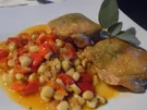 Fregola Sarda in Tomaten-Paprika-Gemüse mit Salbei-Hähnchen - Rezept - Bild Nr. 474
