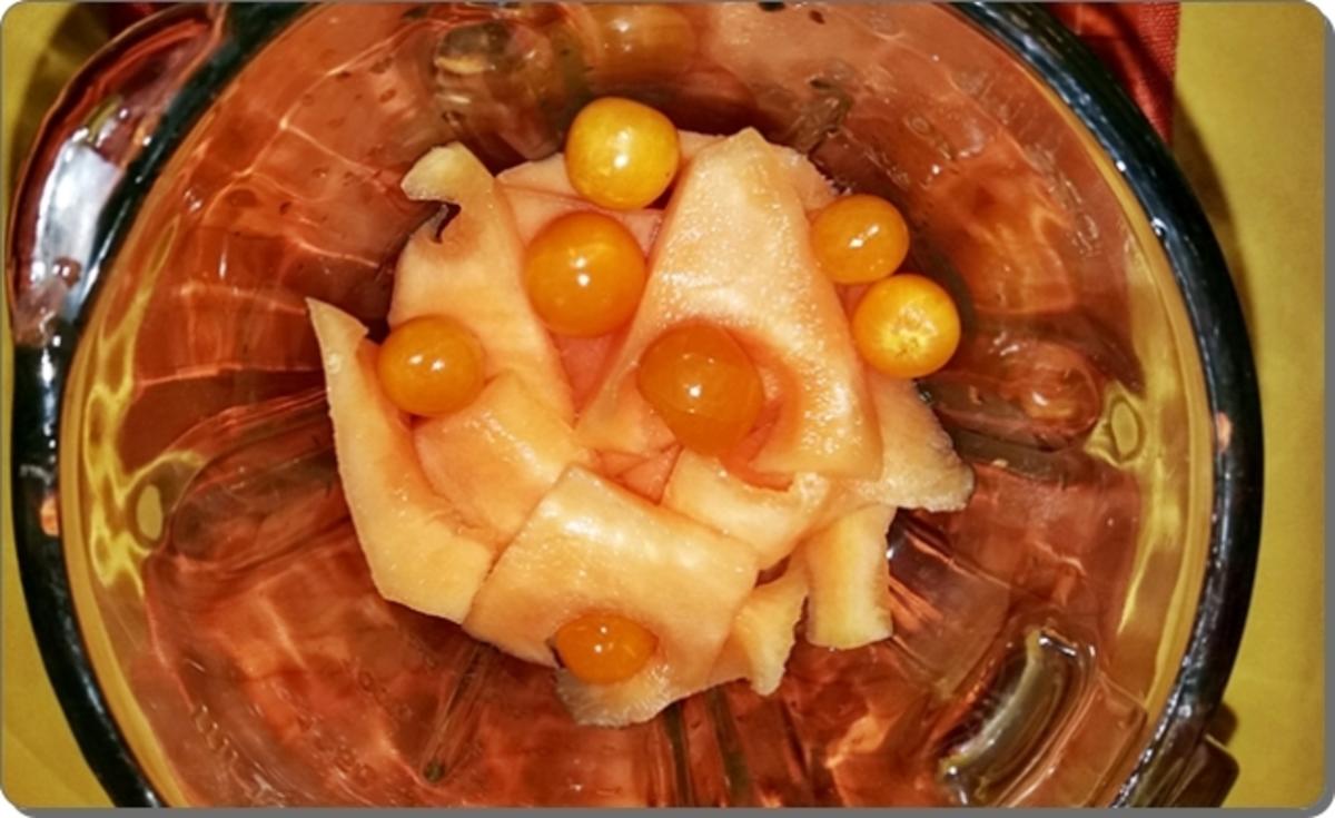 Chia- Cantaloupe Pudding/Jelly  mit Früchten verfeinert - Rezept - Bild Nr. 516