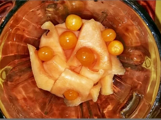 Chia- Cantaloupe Pudding/Jelly  mit Früchten verfeinert - Rezept - Bild Nr. 516