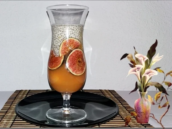 Chia- Cantaloupe Pudding/Jelly  mit Früchten verfeinert - Rezept - Bild Nr. 524