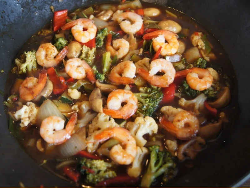 Gemüse-Crevetten-Wok - Rezept - Bild Nr. 526