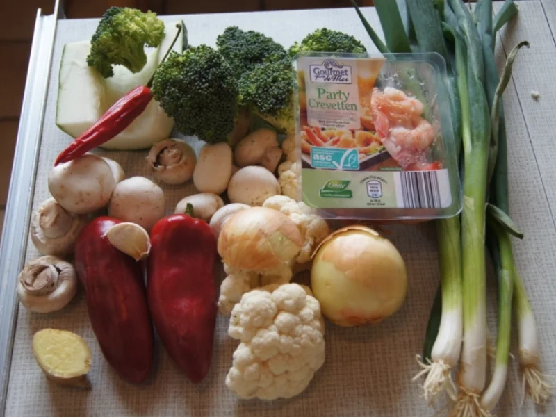 Gemüse-Crevetten-Wok - Rezept - Bild Nr. 527