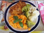 Wiener-Schnitzel vom Schwein mit Blumenkohl + Brokkoli und Möhren-Sellerie-Stampf - Rezept - Bild Nr. 528