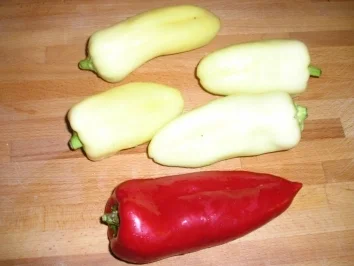 Vegetarisch/ Paprika mit Halloumikäse - Rezept