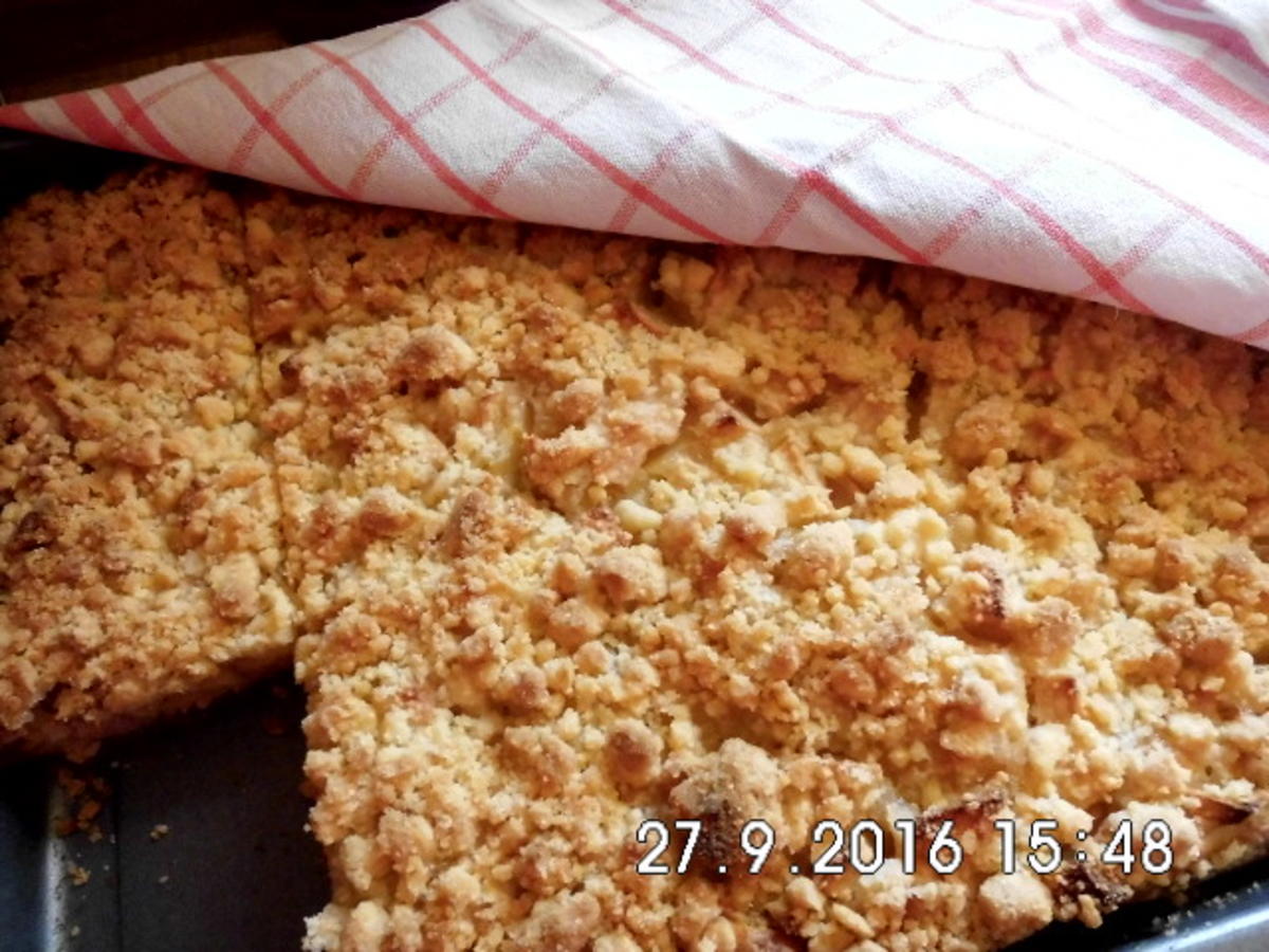 apfel-vanillekuchen mit streusel - Rezept By sternschnuppe23