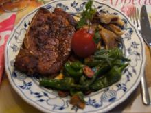 Grillkotelett –Arizona- mit Knoblauch-Pimentos und Austernpilzen - Rezept - Bild Nr. 551