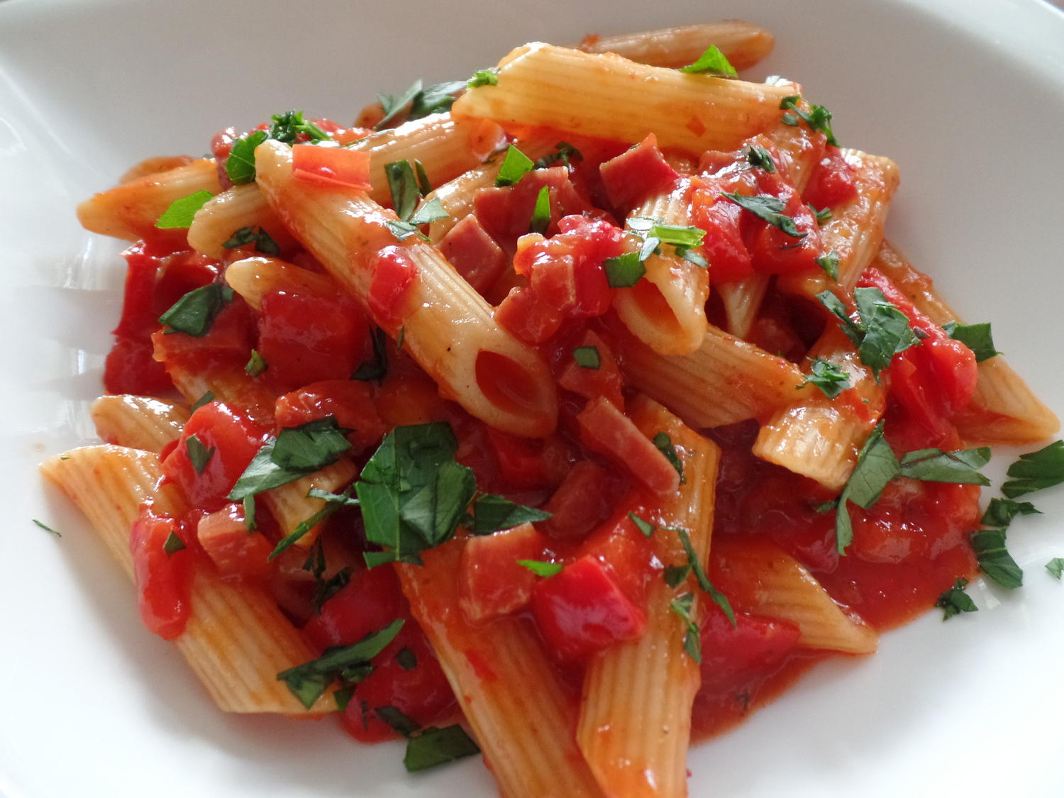 Paprika -Pasta - Rezept mit Bild 