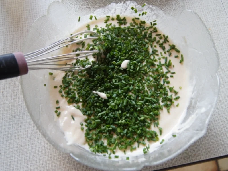 Frittierte Kürbisspalten im Schnittlauch-Bierteig mit Meerrettich-Dipp ! - Rezept - Bild Nr. 584