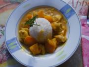 Hähnchenbrustfilet-Kürbis-Curry im Wok mit Reis - Rezept - Bild Nr. 579