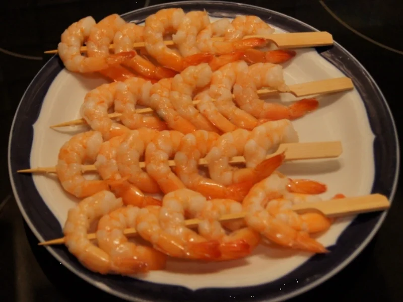 Rezept: Garnelenspieße mit Matjesfilet und Antipasta Bild Nr. 598 Garnelenspieße mit Matjesfilet und Antipasta - Rezept - Bild Nr. 598