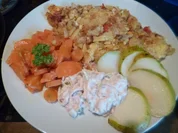 Kartoffel-Tomatenrösti mit Buttermöhren und Tafelbirne - Rezept - Bild Nr. 595