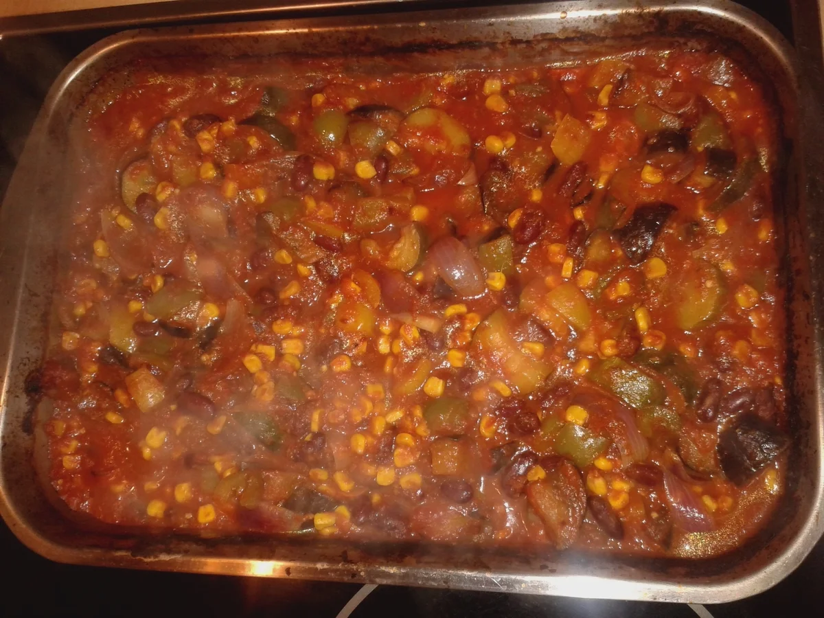 Chili con verduras - Gemüse-Chili aus dem Ofen - vegan - Rezept - Bild Nr. 595