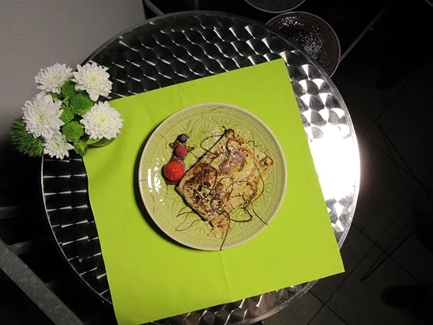 Crêpes mit Bananen, Nussnougatcreme und Mandellikör - Rezept