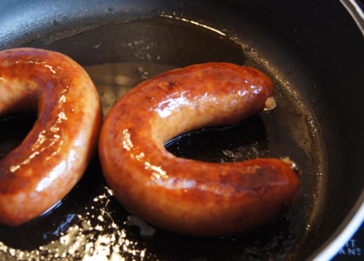 Brägenwurst mit Möhren-Brokkoli-Gemüse und Kartoffelpilzen - Rezept - Bild Nr. 605