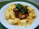 Bandnudeln mit Kürbissoße - Rezept