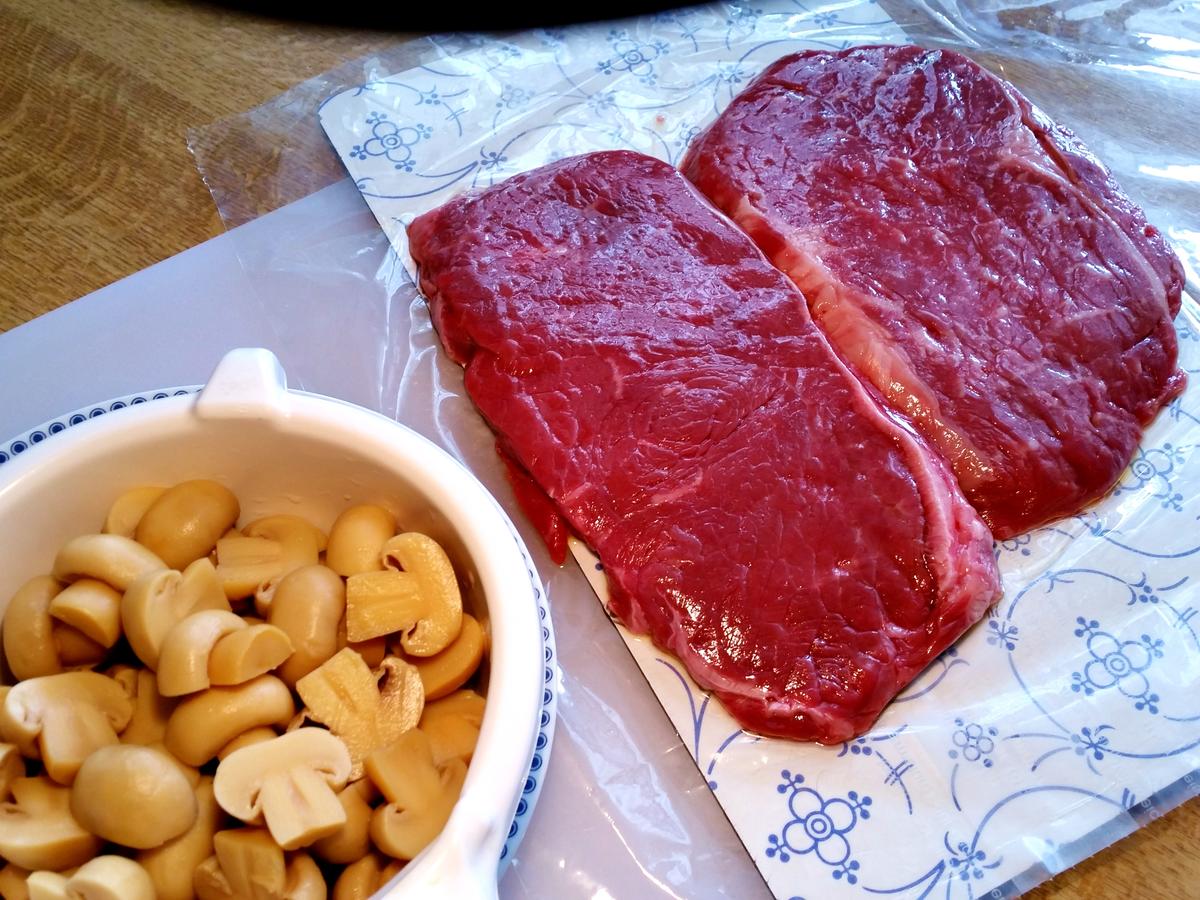 Rumpsteak mit Champignons - Rezept - Bild Nr. 642