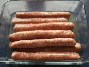 Rezept: Weinbratwurst mit Senfsosse Weinbratwurst mit Senfsosse - Rezept