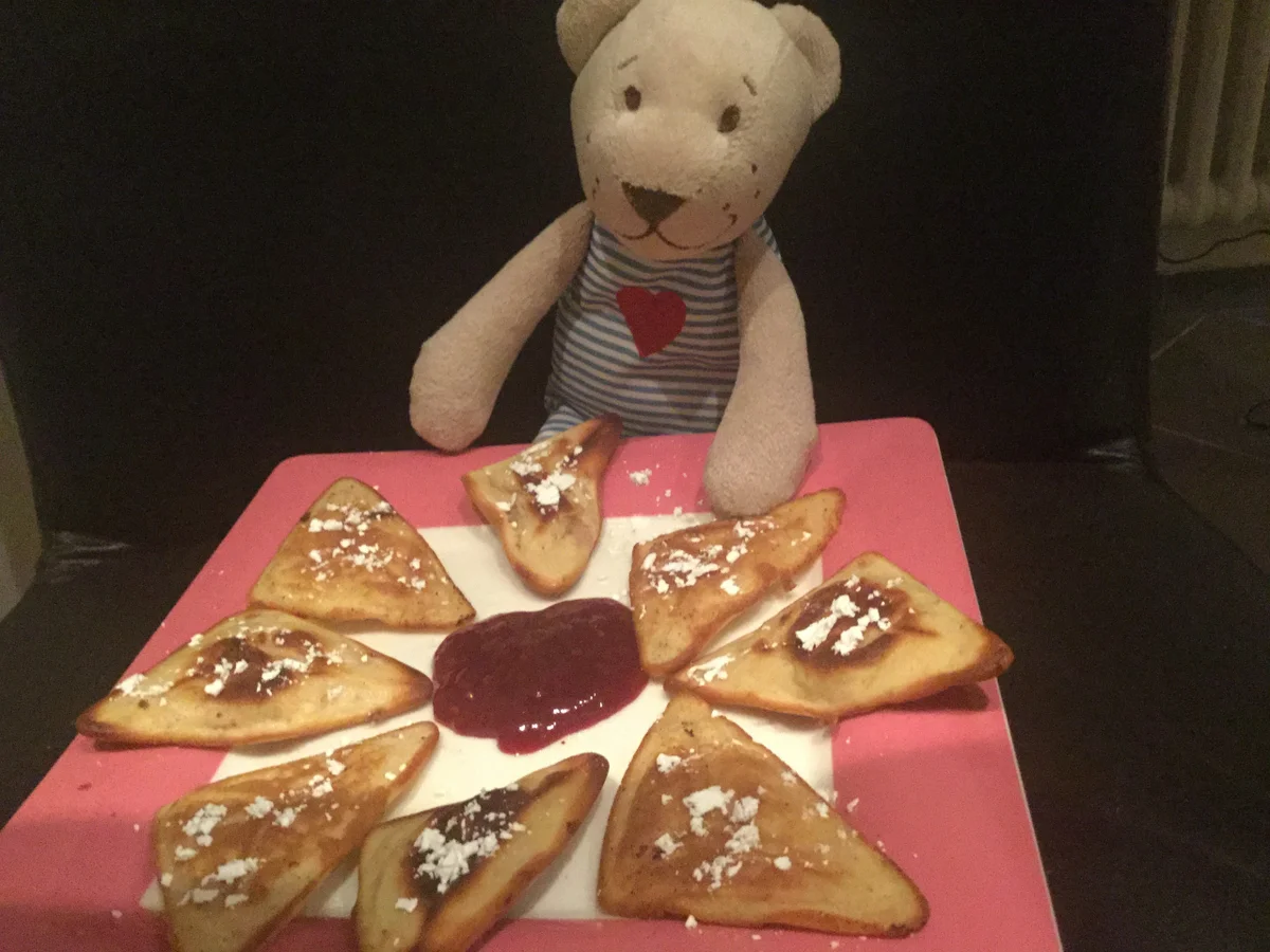 süße Flecken mit Apfel und Schuß - Rezept