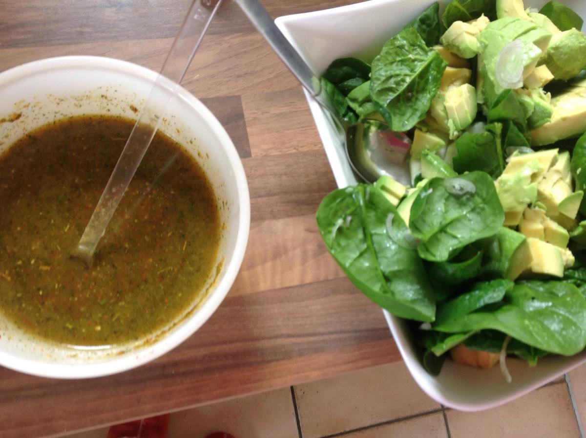 Birnen-Avocado-Spinat Salat - Rezept - Bild Nr. 4