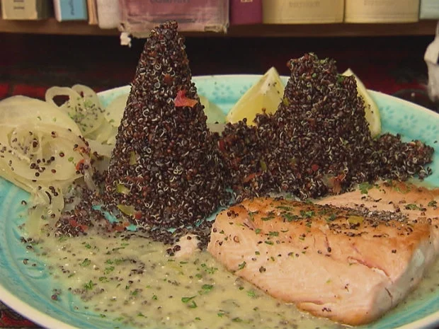 Lachsfilet mit Quinoa-Chia-Paprika-Mix - Rezept