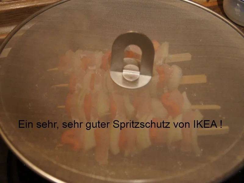 Schaschlik-Putenspieße mit Currysauce und Snaguette - Rezept - Bild Nr. 759