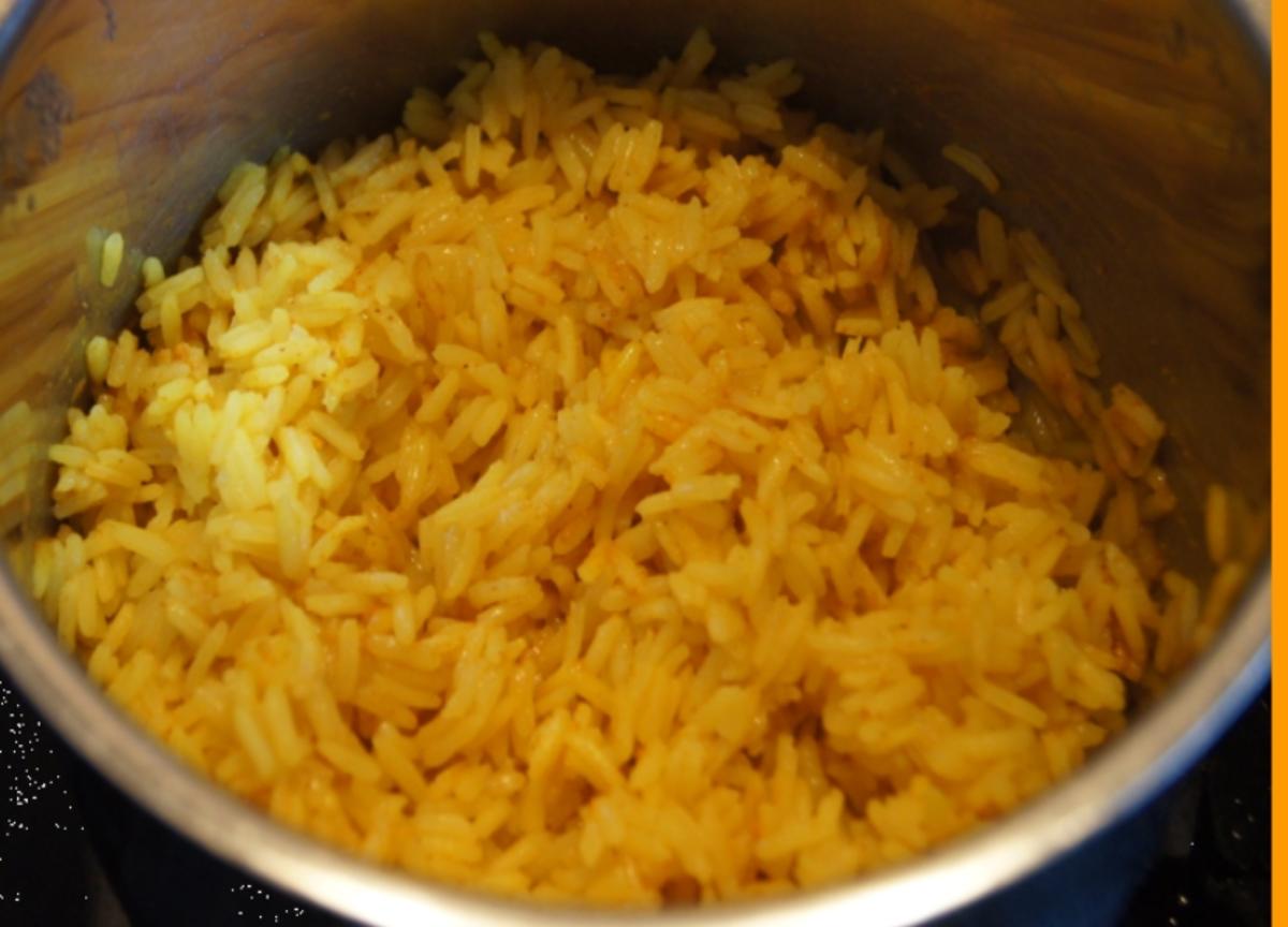 Schaschlik-Putenspieße mit Currysauce und Curry-Reis - Rezept - Bild Nr. 757