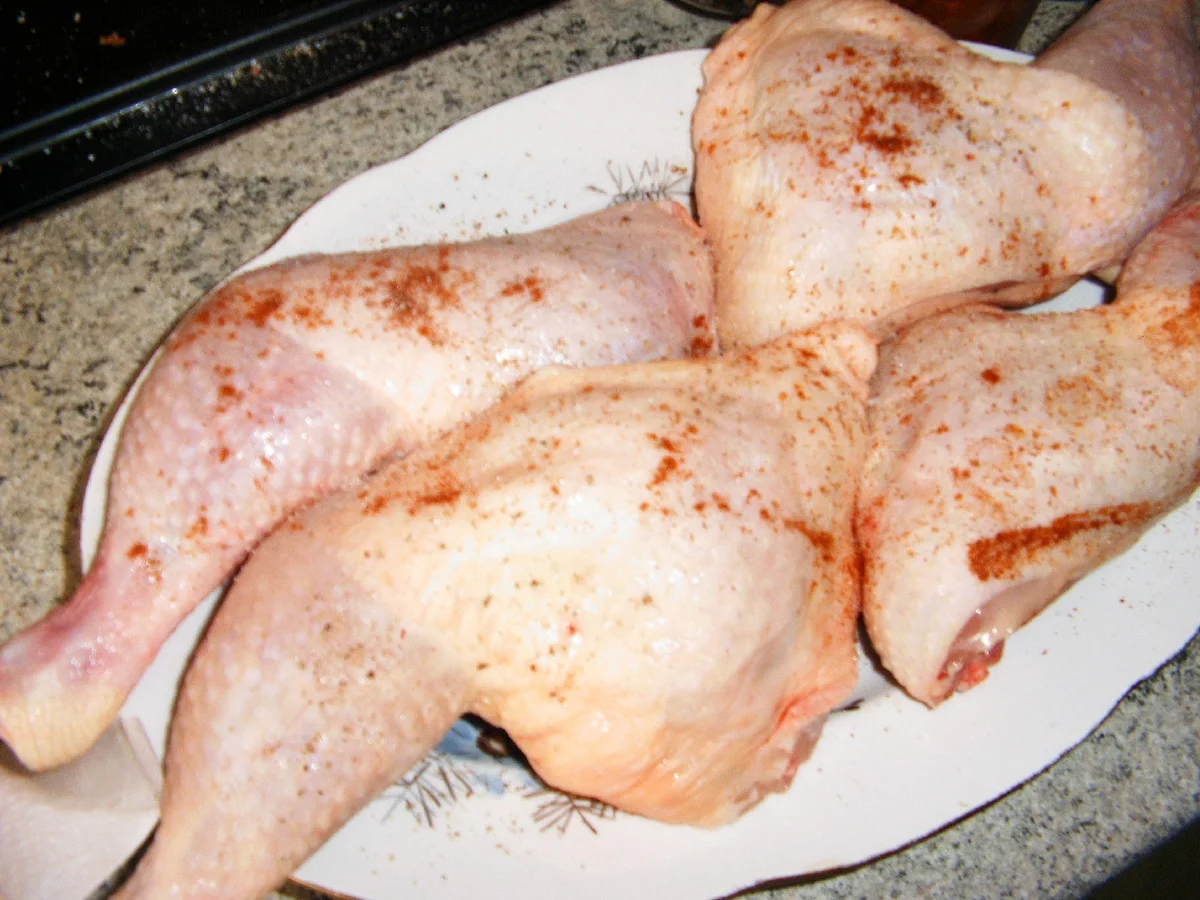 Rezept: Hähnchenkeulen auf Kürbis und Drillingen Bild Nr. 756 Hähnchenkeulen auf Kürbis und Drillingen - Rezept - Bild Nr. 756