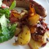 Feldsalat in Begleitung einer Kalbsbratwurst - Rezept - Bild Nr. 4