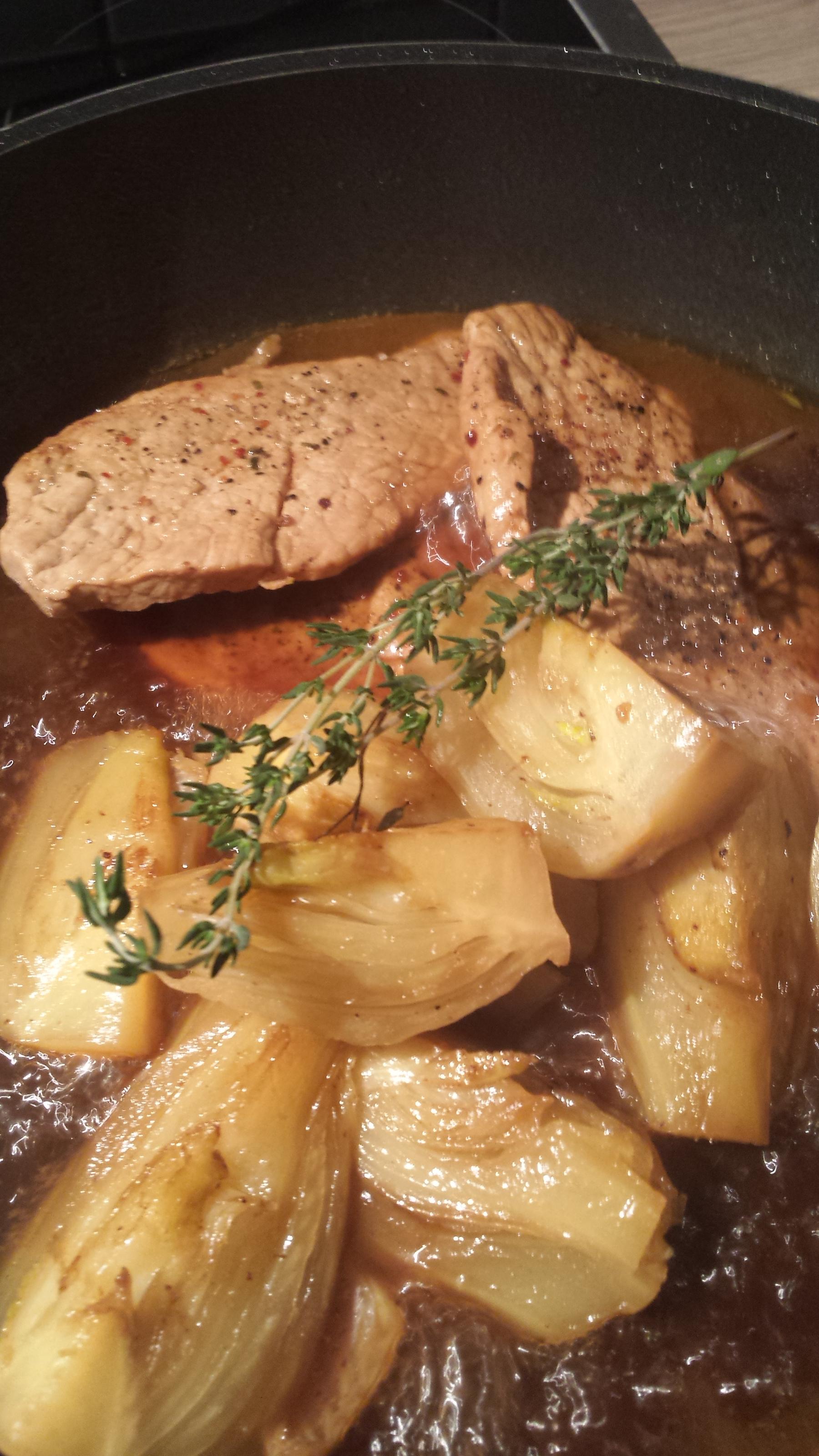 Bilder für Minutenschnitzel mit Fenchel in Marsala- Sud - Rezept