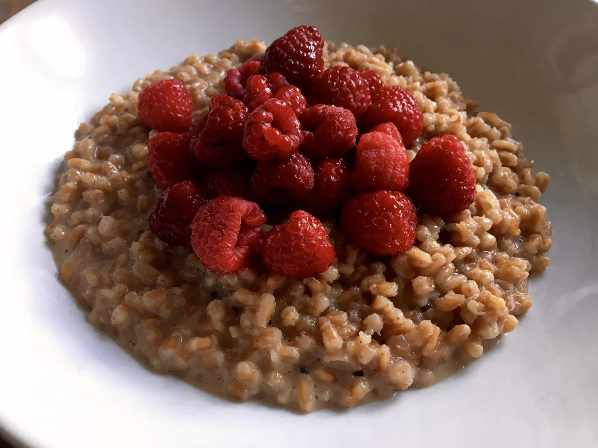 Rezept: Dinkel-Milchreis mit Himbeeren Bild Nr. 767 Dinkel-Milchreis mit Himbeeren - Rezept - Bild Nr. 767