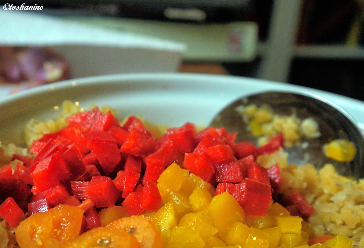 Linsensalat mit panierten Weißwurstscheiben - Rezept - Bild Nr. 823